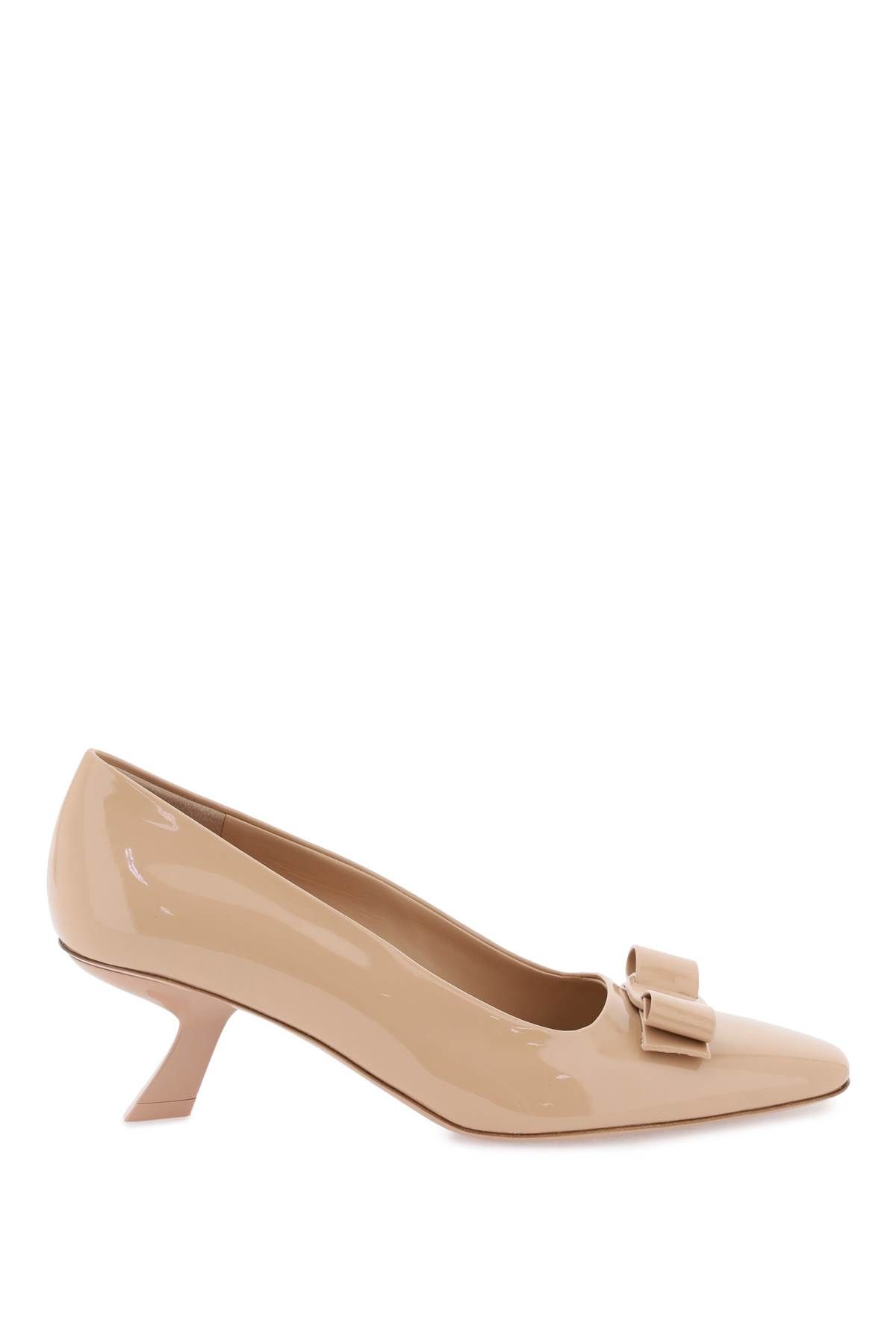 Ferragamo FERRAGAMO patent vara bow pumps