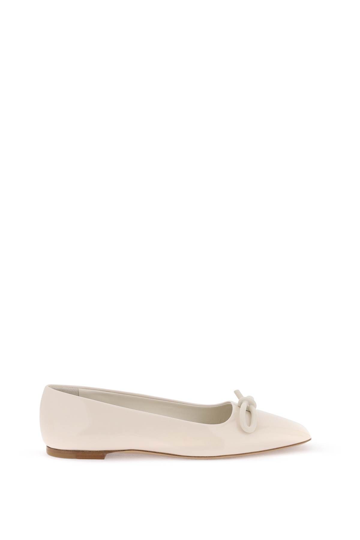 Ferragamo FERRAGAMO patent leather ballet flats with asymmetrical bow