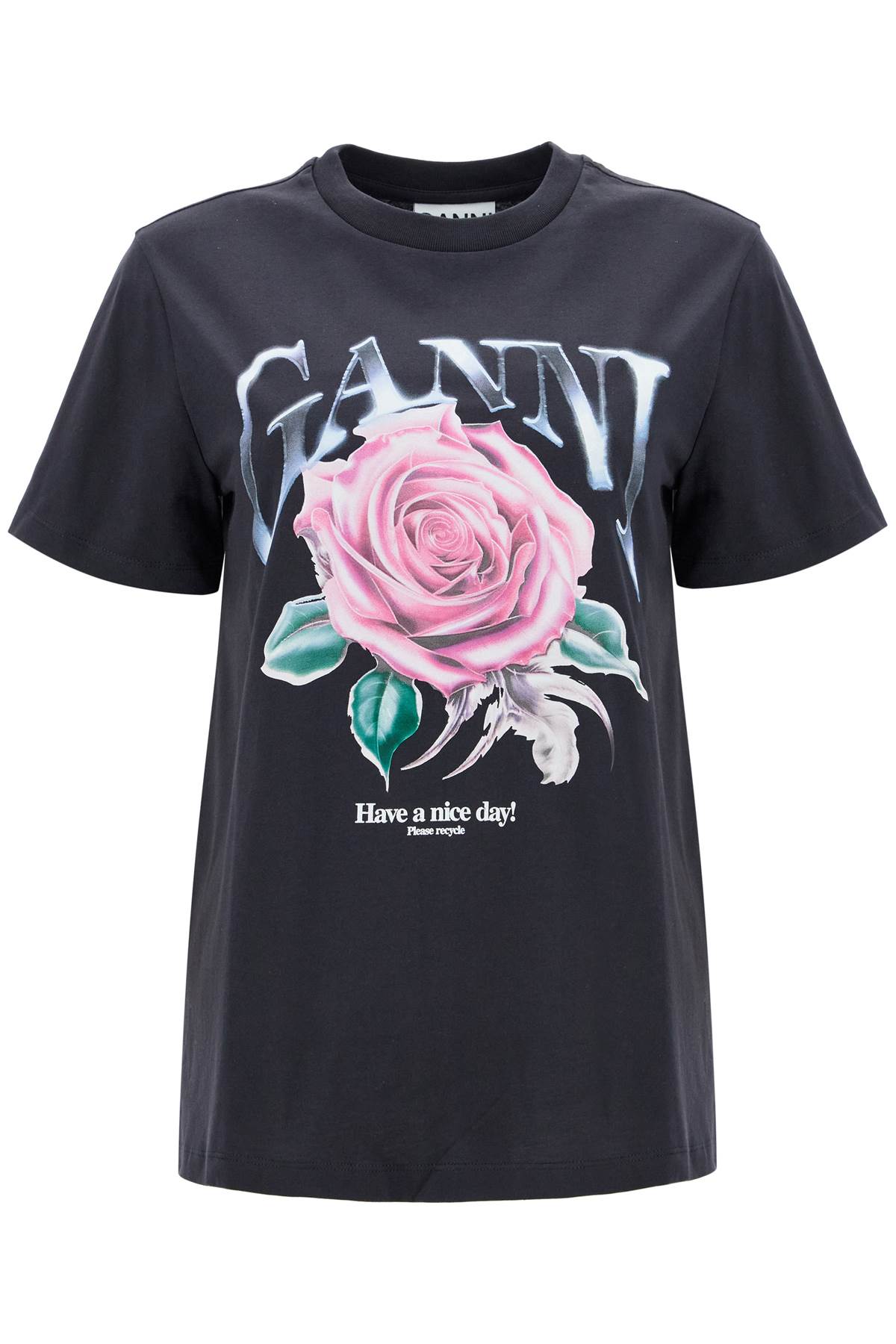 Ganni GANNI printed relaxed fit t-shirt