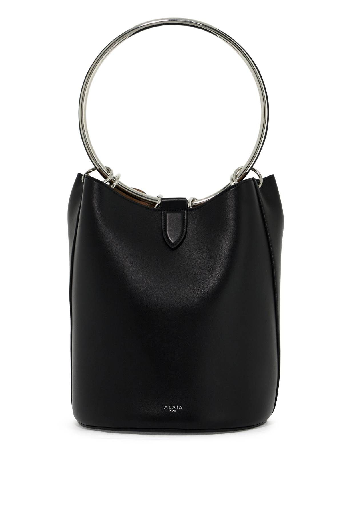 Alaïa ALAIA leather ring bucket bag with lar design