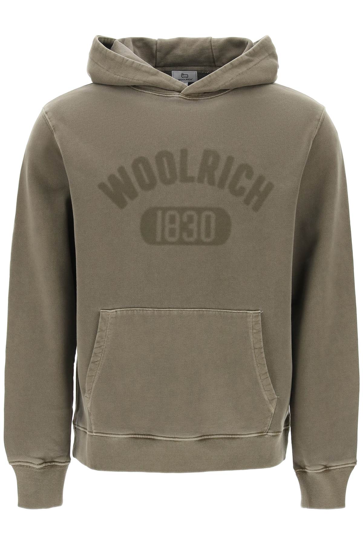 Woolrich WOOLRICH vintage-look hoodie with logo print and