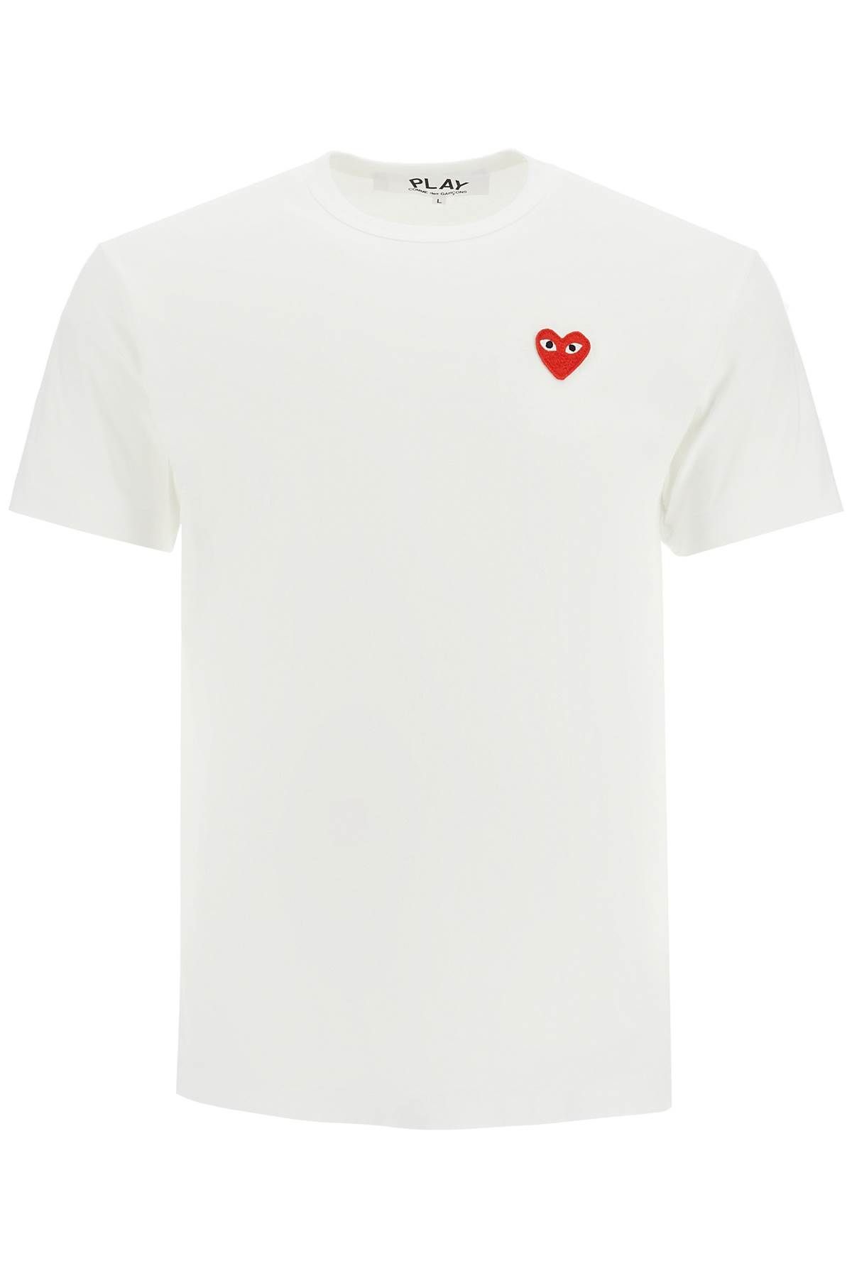 Comme Des Garçons Play COMME DES GARCONS PLAY heart patch t-shirt with seven