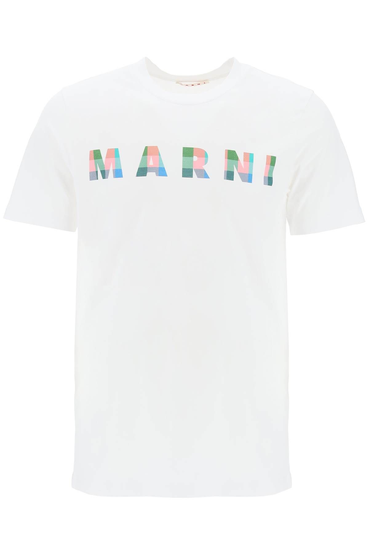 Marni MARNI "checked logo t-shirt with square