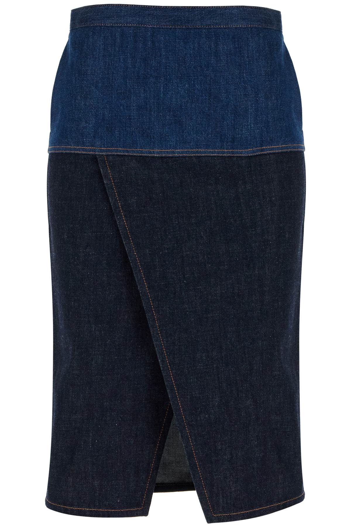 FENDI FENDI bicolor denim skirt