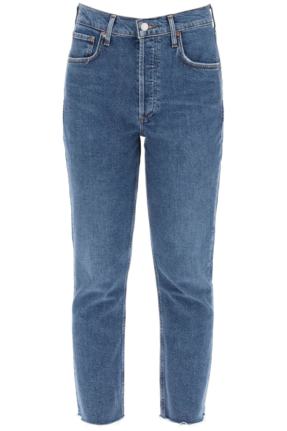 AGOLDE AGOLDE high-waisted straight cropped jeans in the