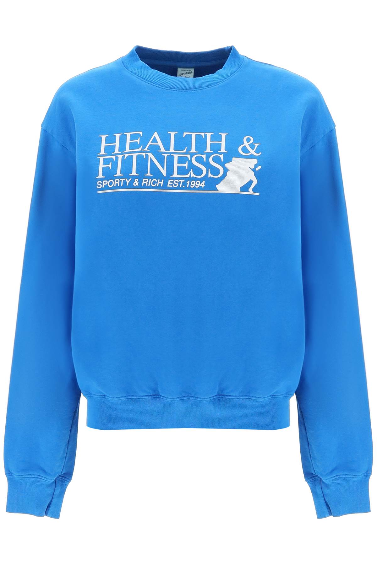  SPORTY RICH fitness motion crew-neck sweatshirt