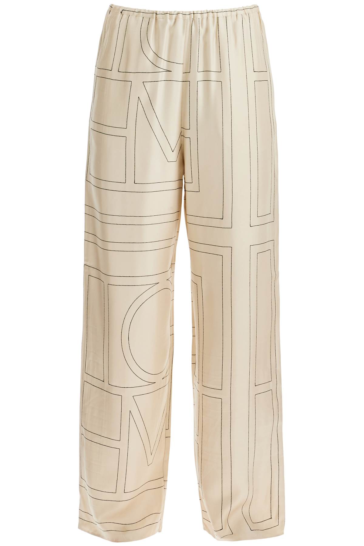 Toteme TOTEME monogram silk pajama pants