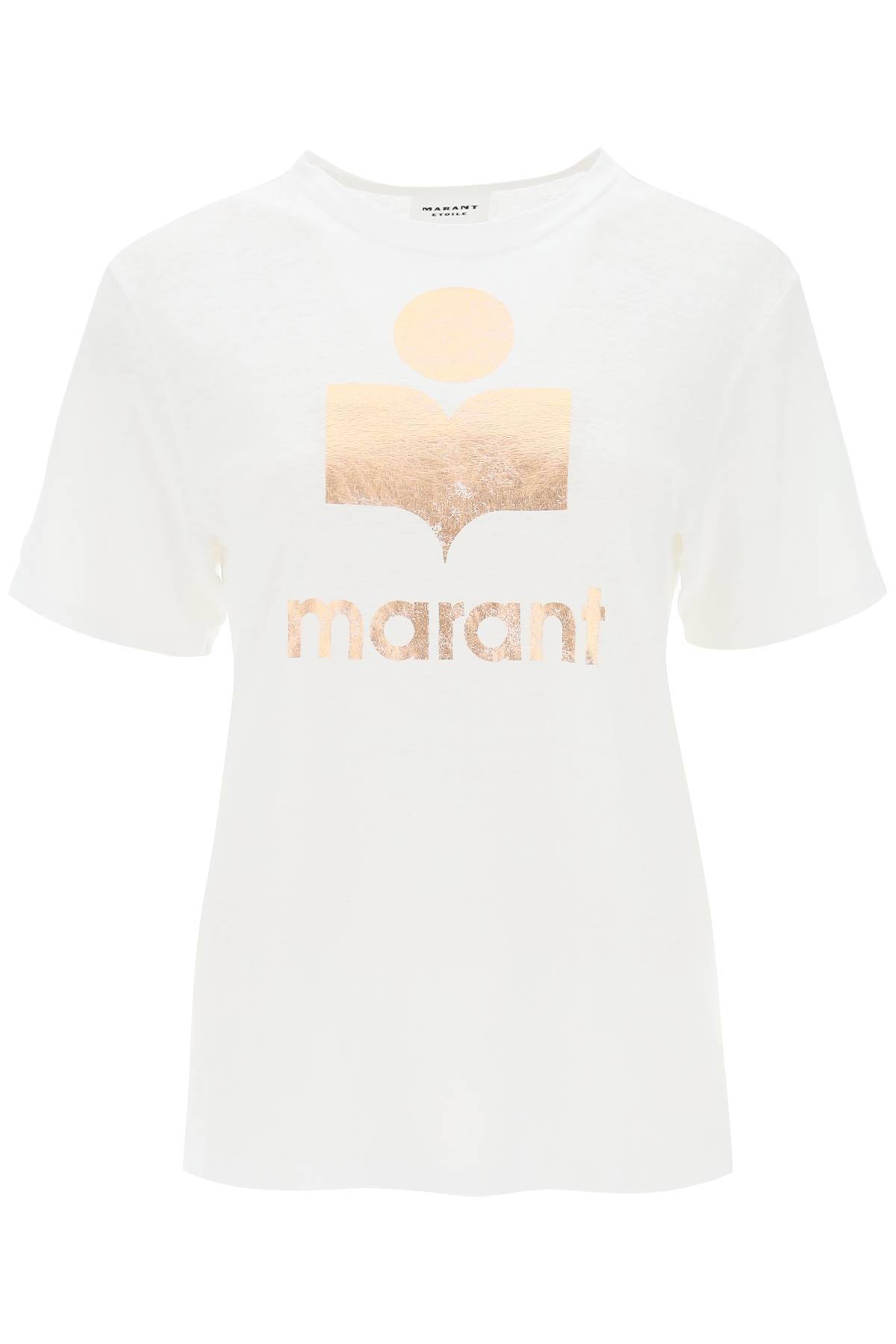 Isabel Marant Étoile ISABEL MARANT ETOILE zewel t-shirt with metallic logo print