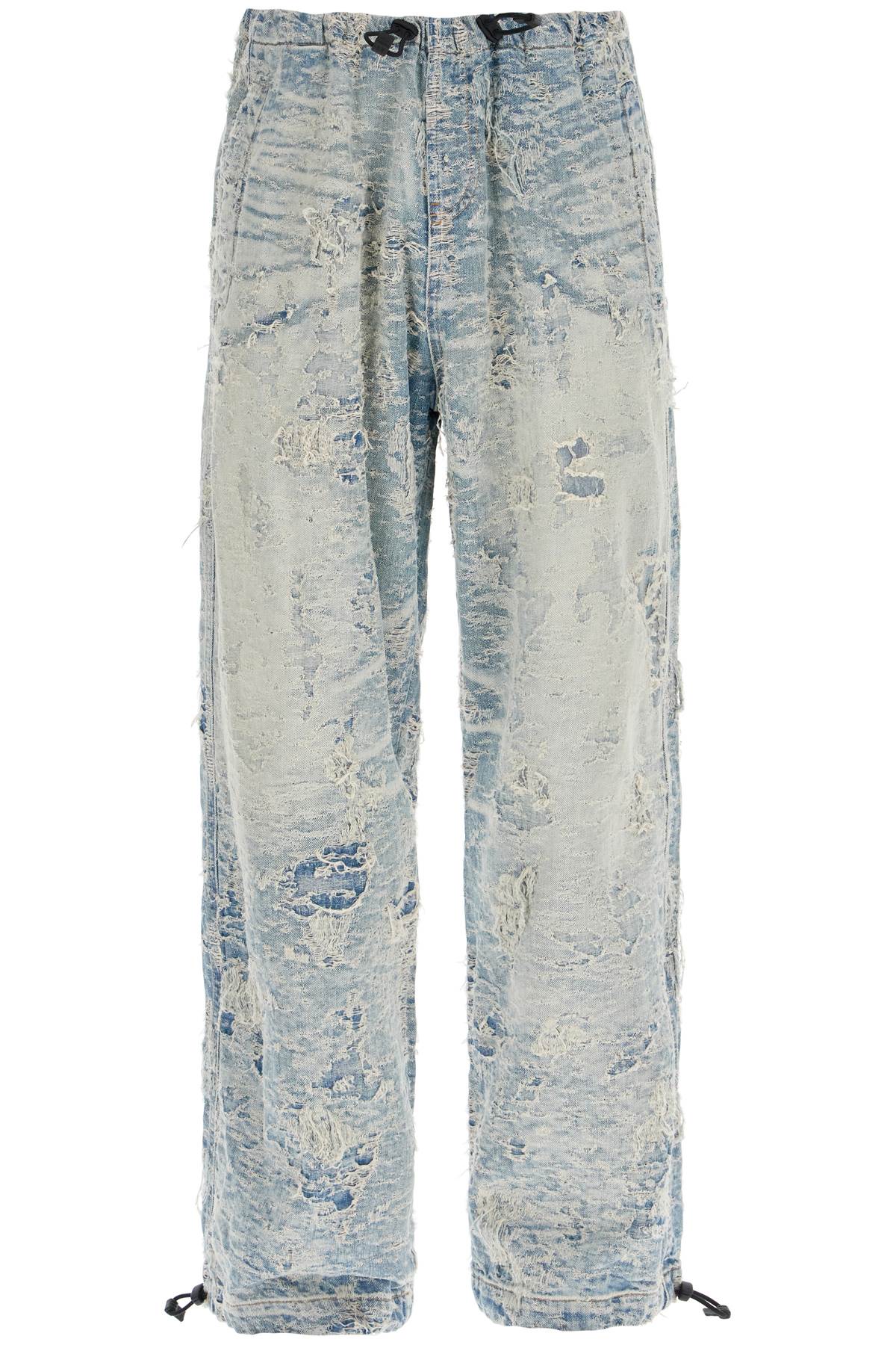 Diesel DIESEL distressed denim jacquard pants