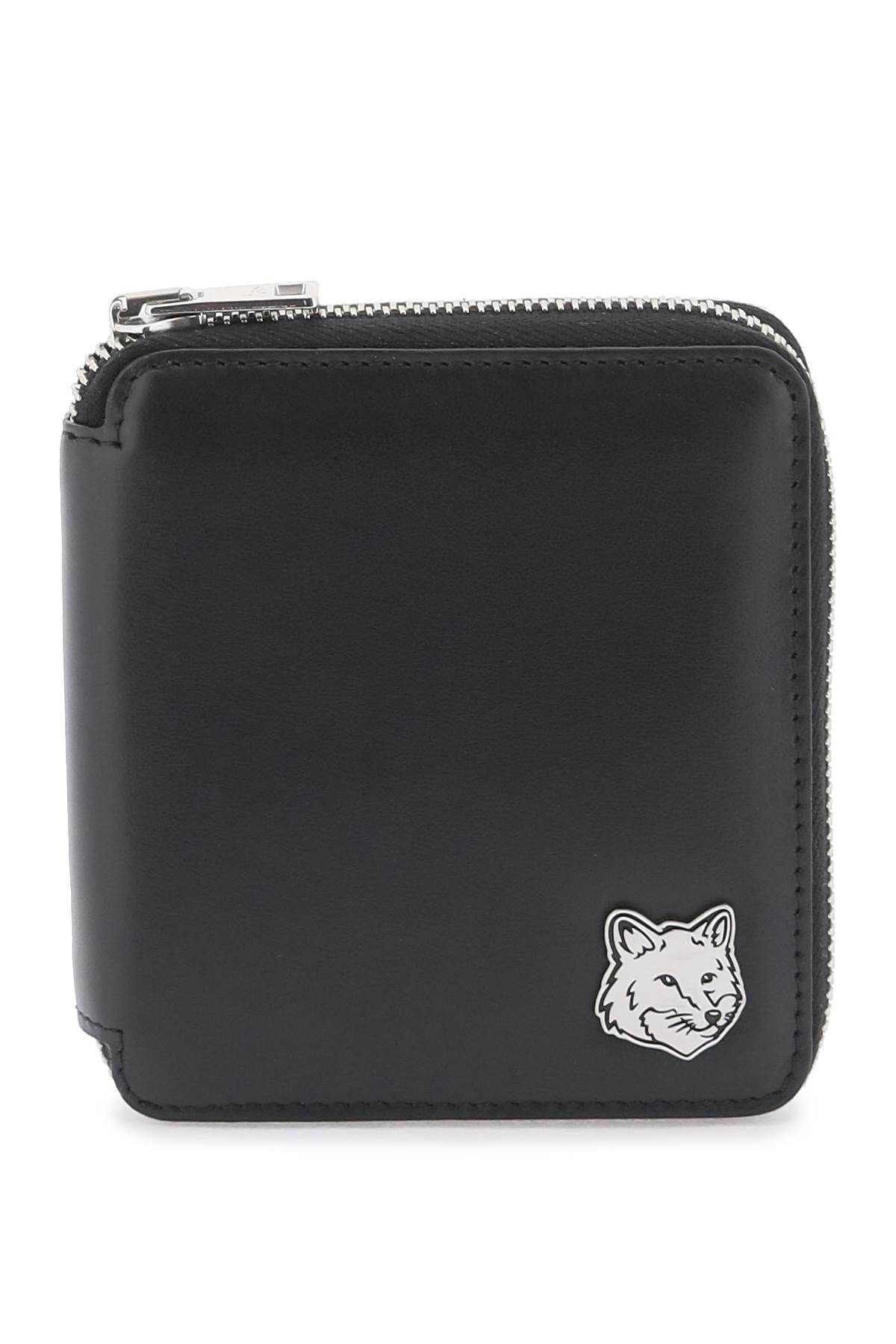 Maison Kitsuné MAISON KITSUNE fox head zip-around wallet portfolio