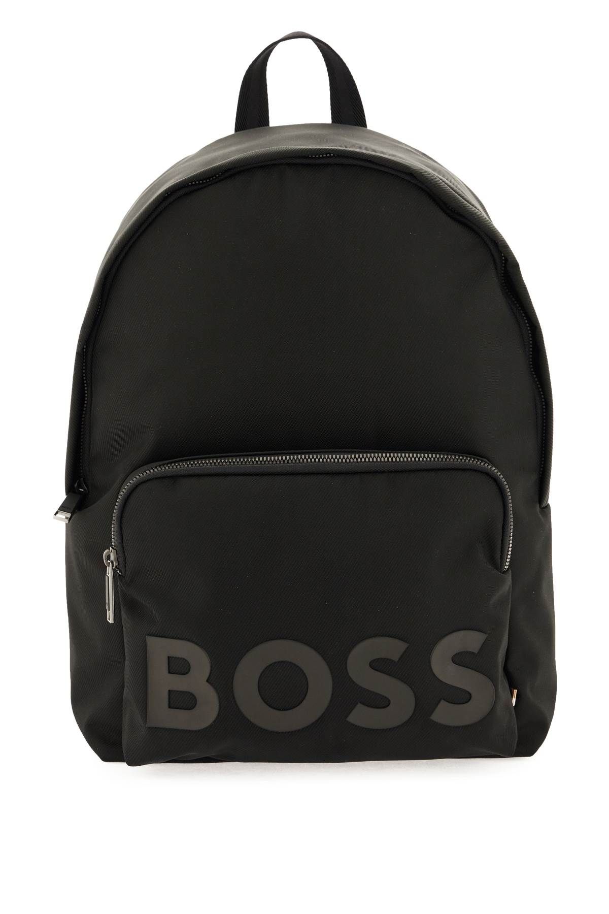 BOSS BOSS recycled fabric backpack with rubber logo