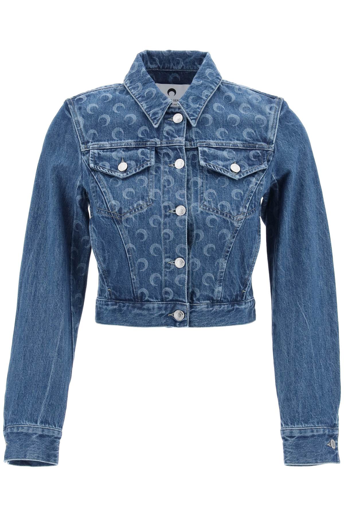 Marine Serre MARINE SERRE "denim regenerated all over moon jacket