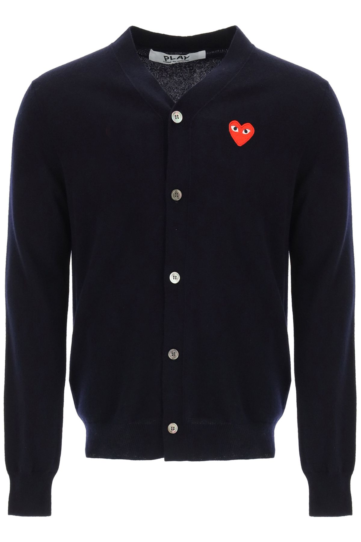 Comme Des Garçons Play COMME DES GARCONS PLAY wool cardigan with heart patch