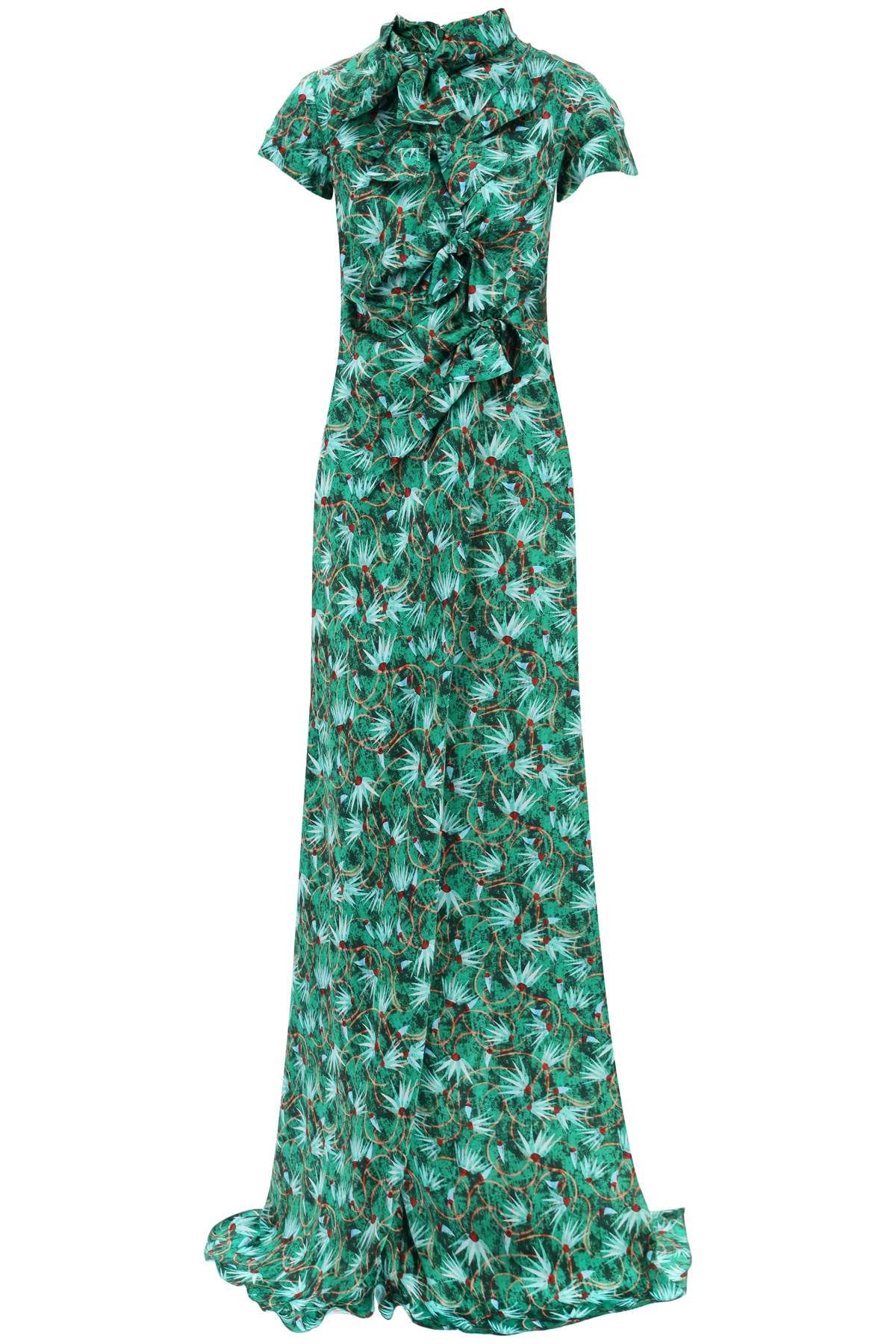 SALONI SALONI maxi floral dress kelly with bows