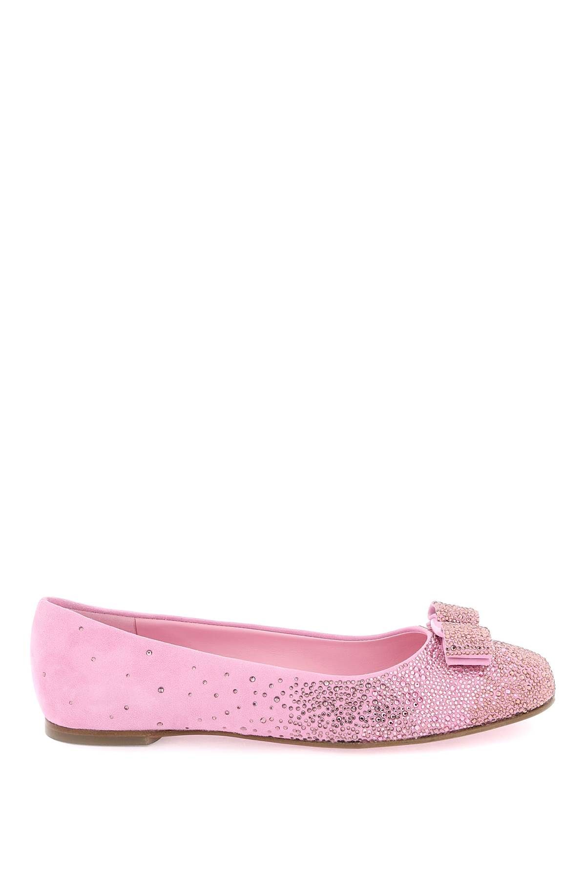 Ferragamo FERRAGAMO ballerina flats with vara bow and crystals