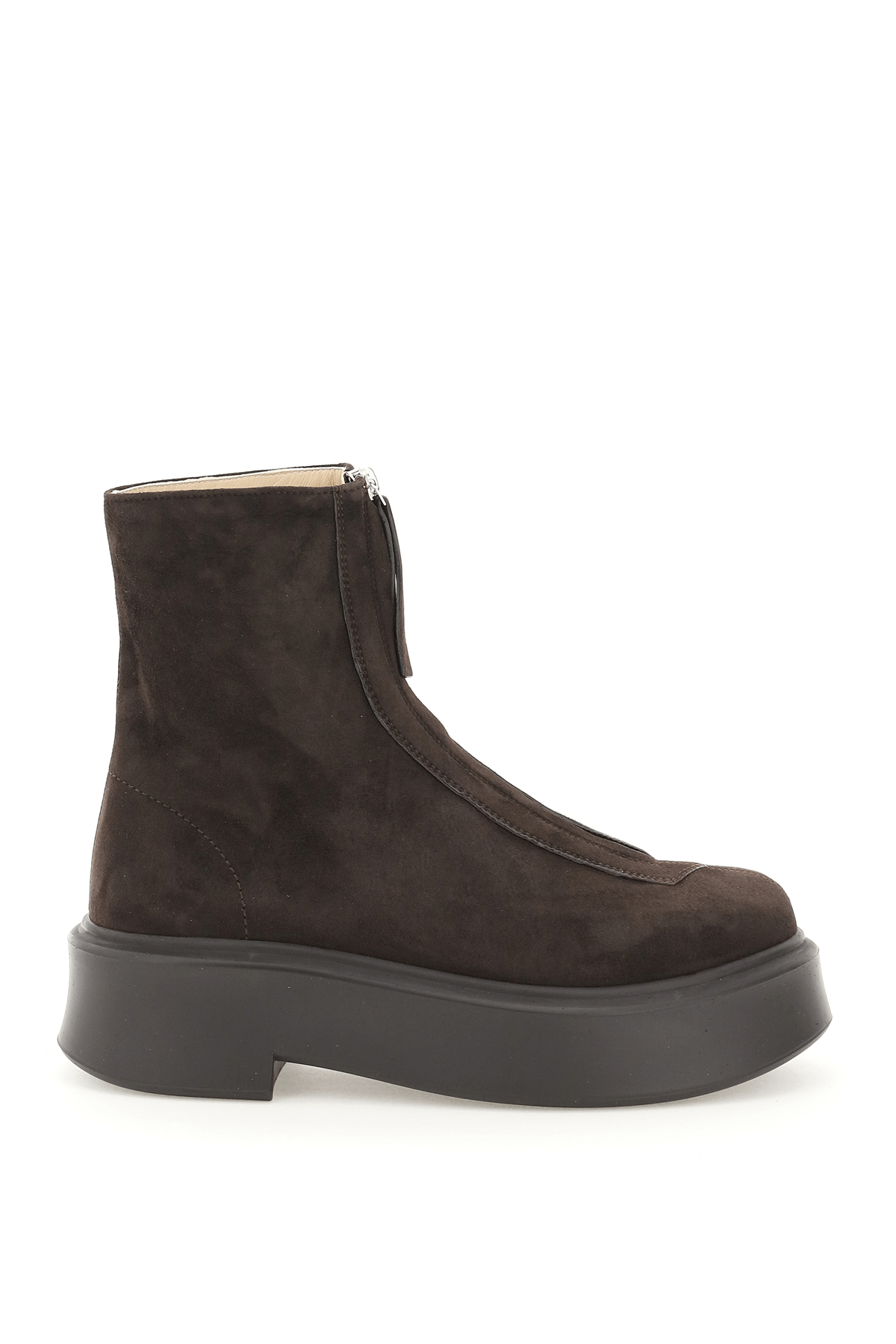 The Row THE ROW zipped suede ankle boots