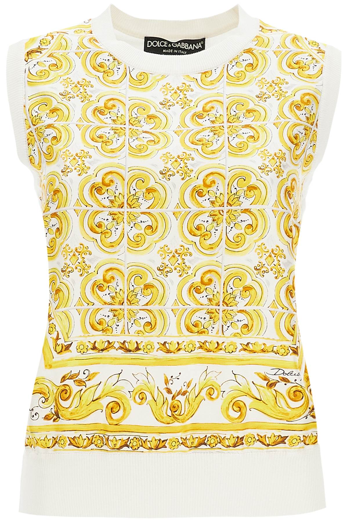 Dolce & Gabbana DOLCE & GABBANA "silk sleeveless top with mai