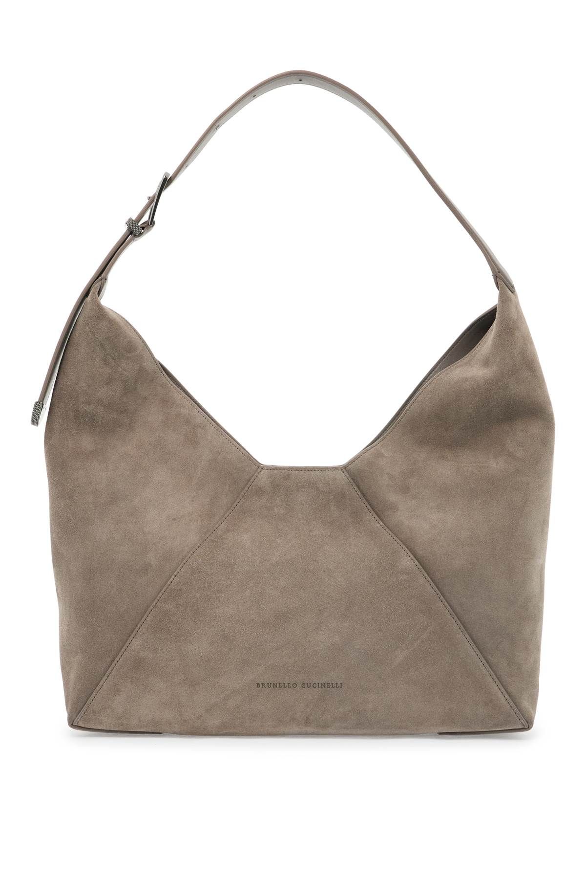 Brunello Cucinelli BRUNELLO CUCINELLI bc duo suede leather hobo bag with