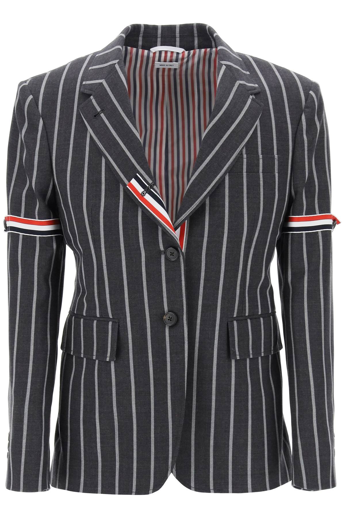 Thom Browne THOM BROWNE striped single-breasted jacket