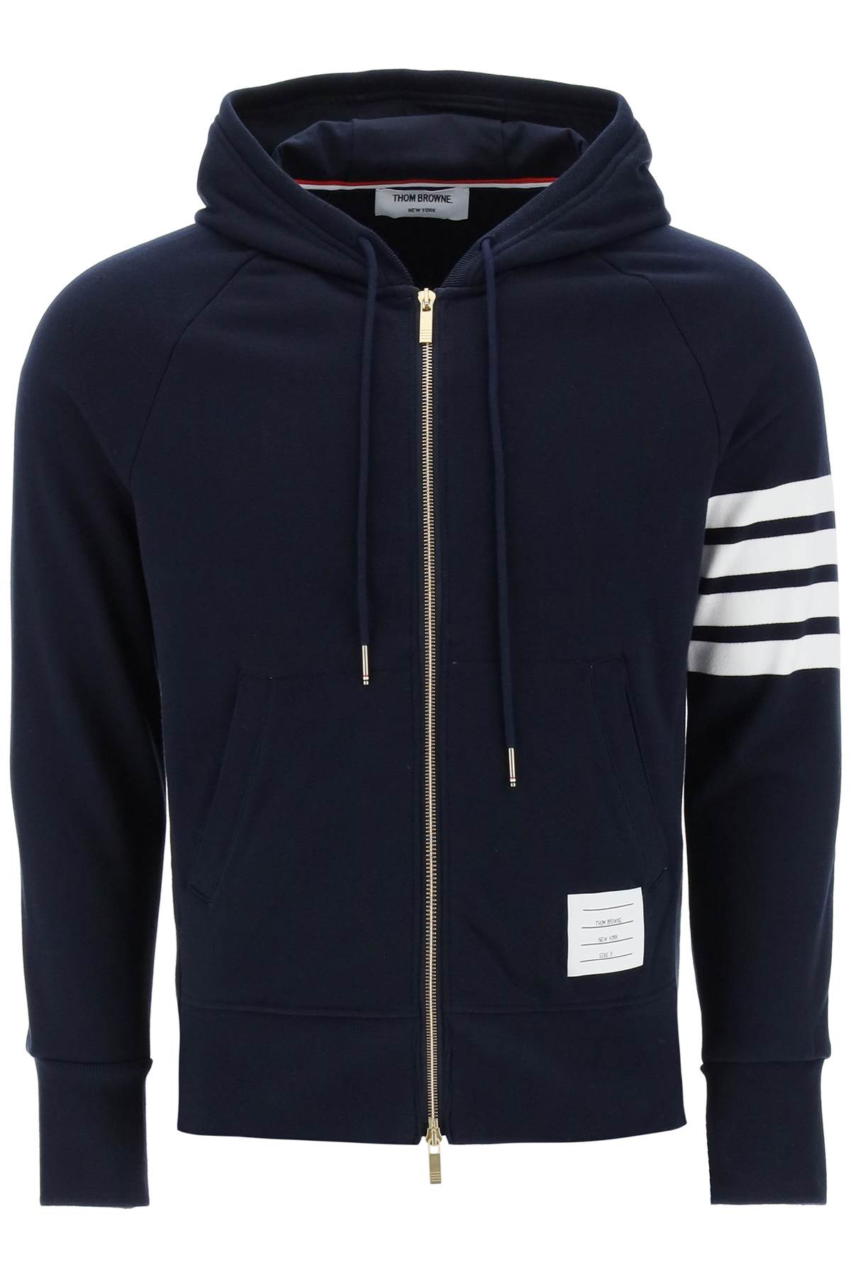 Thom Browne THOM BROWNE 4-bar zip-up hoodie