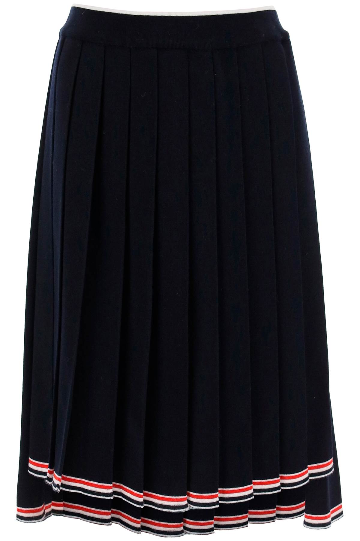 Thom Browne THOM BROWNE knitted pleated midi skirt