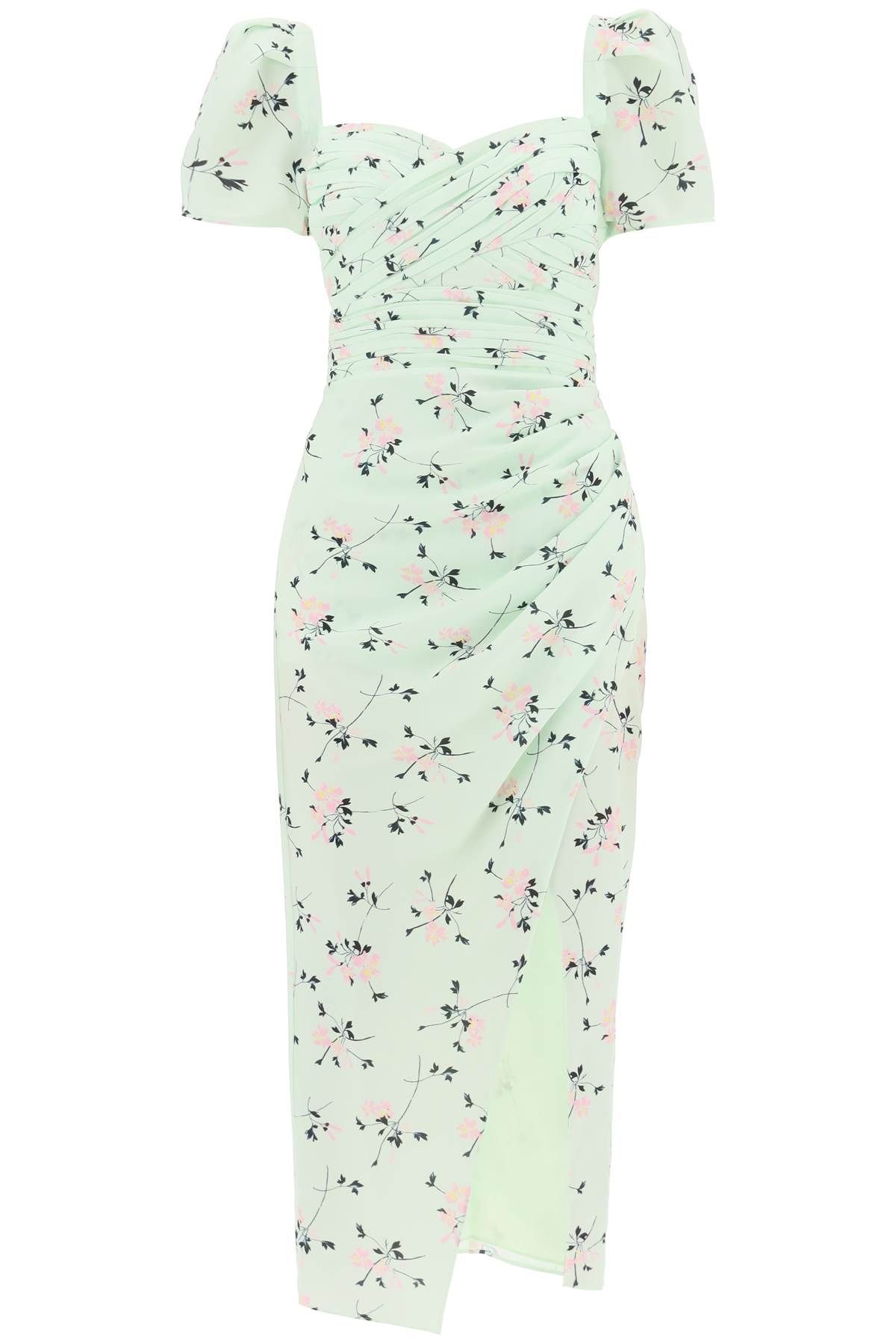  SELF PORTRAIT 'iris' short-sleeved midi dress with floral pattern