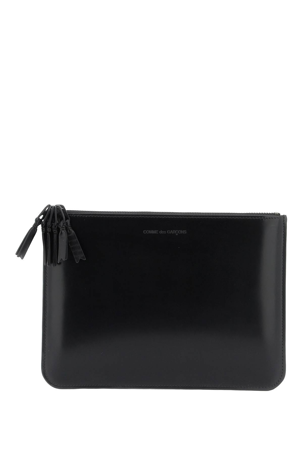 COMME DES GARCONS WALLET COMME DES GARCONS WALLET brushed leather multi-zip pouch with