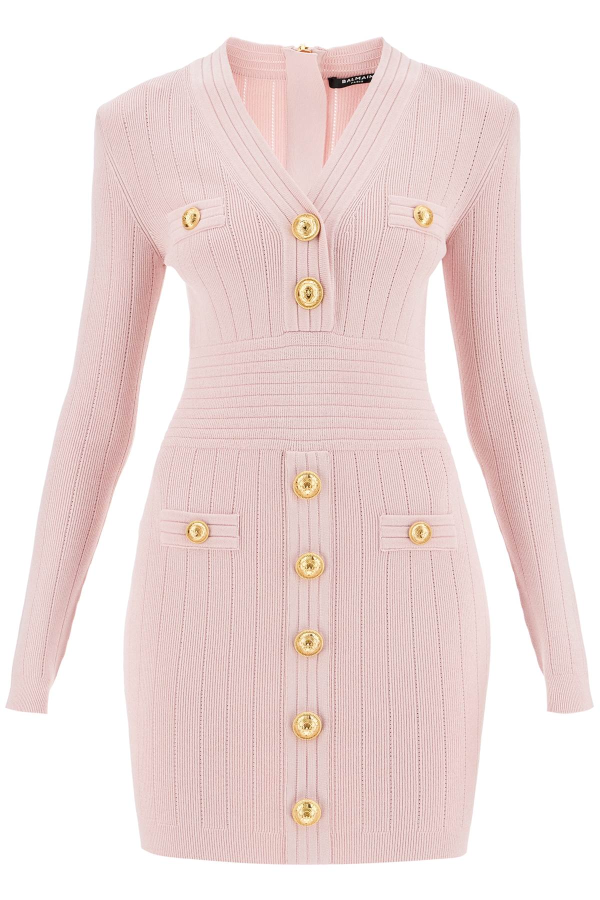 Balmain BALMAIN knitted mini dress with buttons