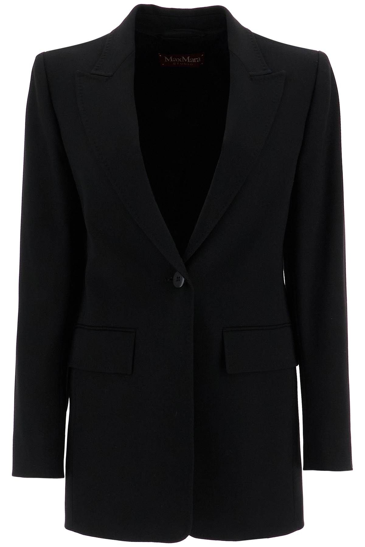 MAX MARA STUDIO MAX MARA STUDIO wool crepe blazer with t