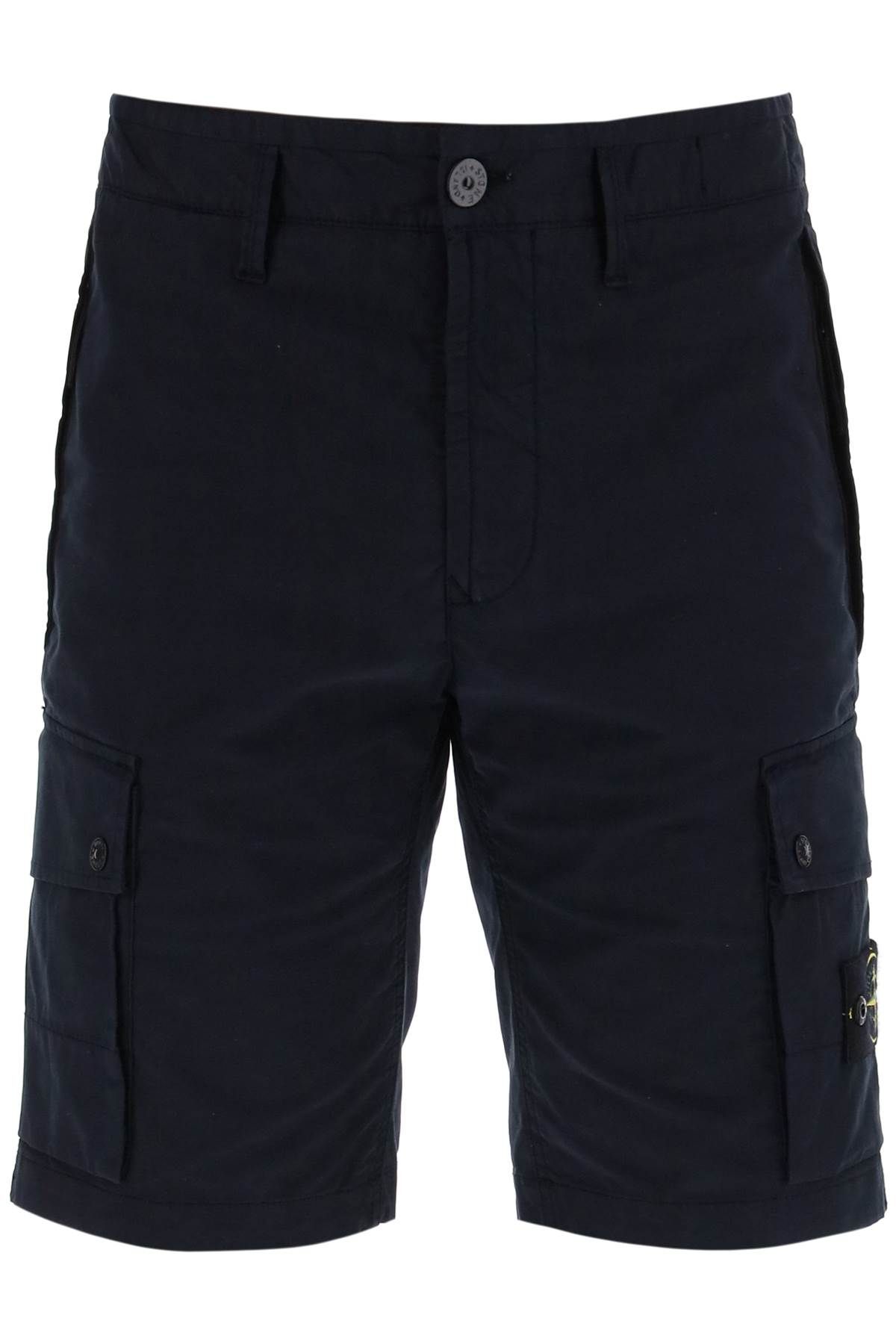 Stone Island STONE ISLAND stretch twill cargo bermuda shorts with