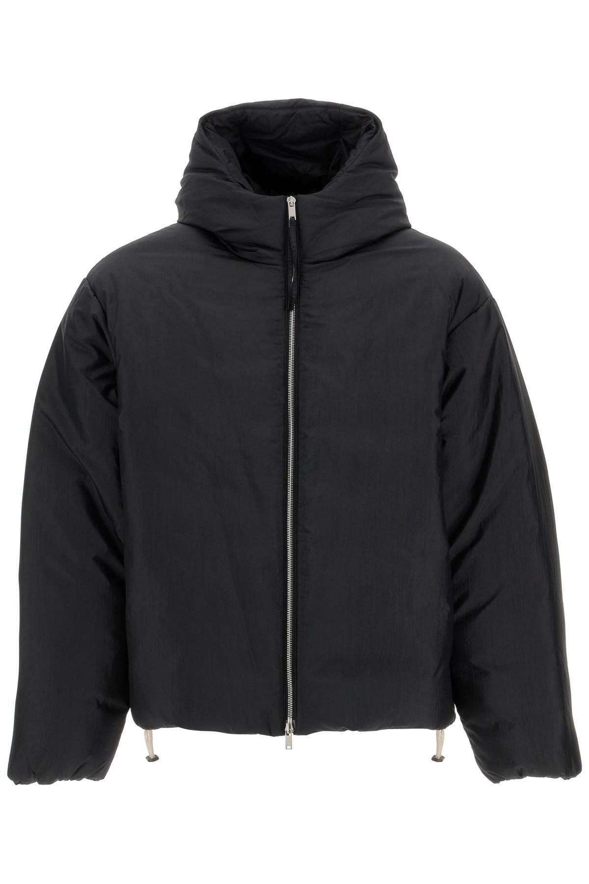 Jil Sander JIL SANDER silk blend down jacket with hood