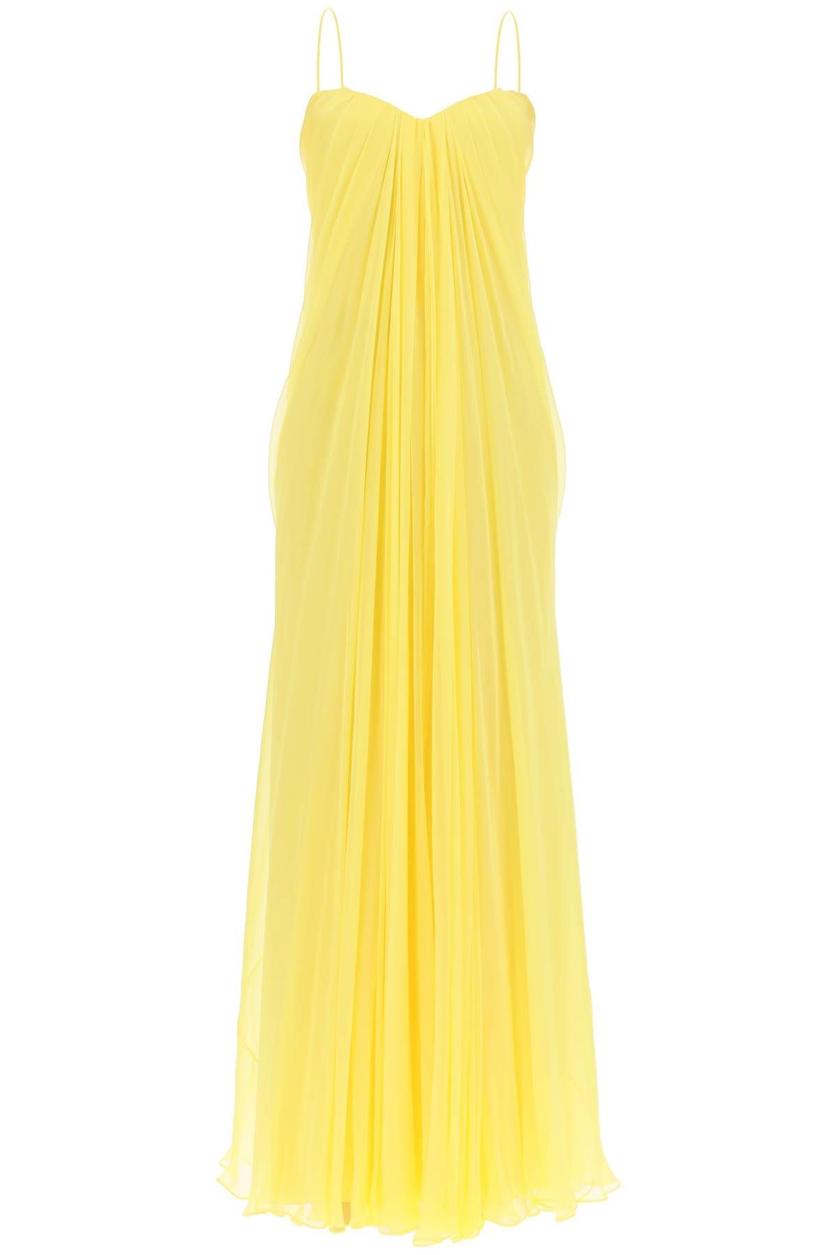 Alexander McQueen ALEXANDER MCQUEEN silk chiffon bustier gown