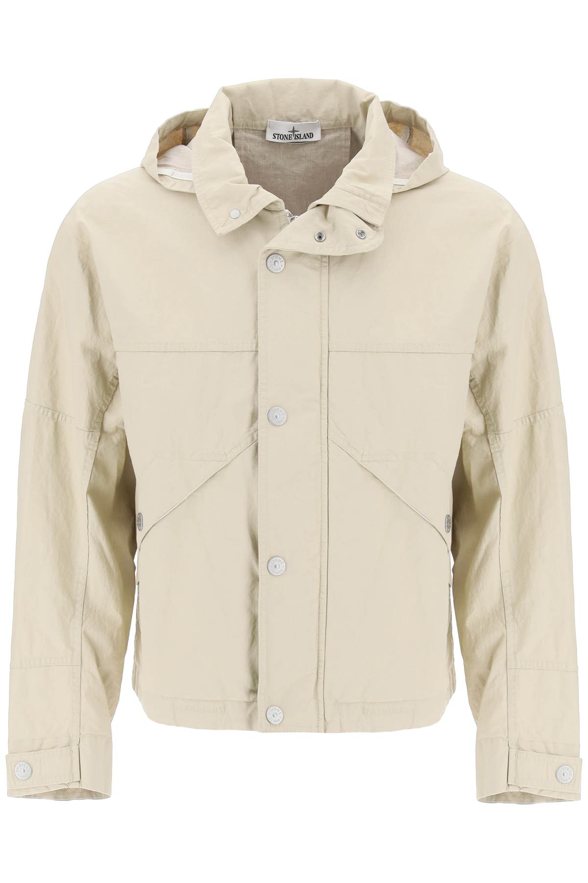 Stone Island STONE ISLAND "marina raw plated linen jacket with