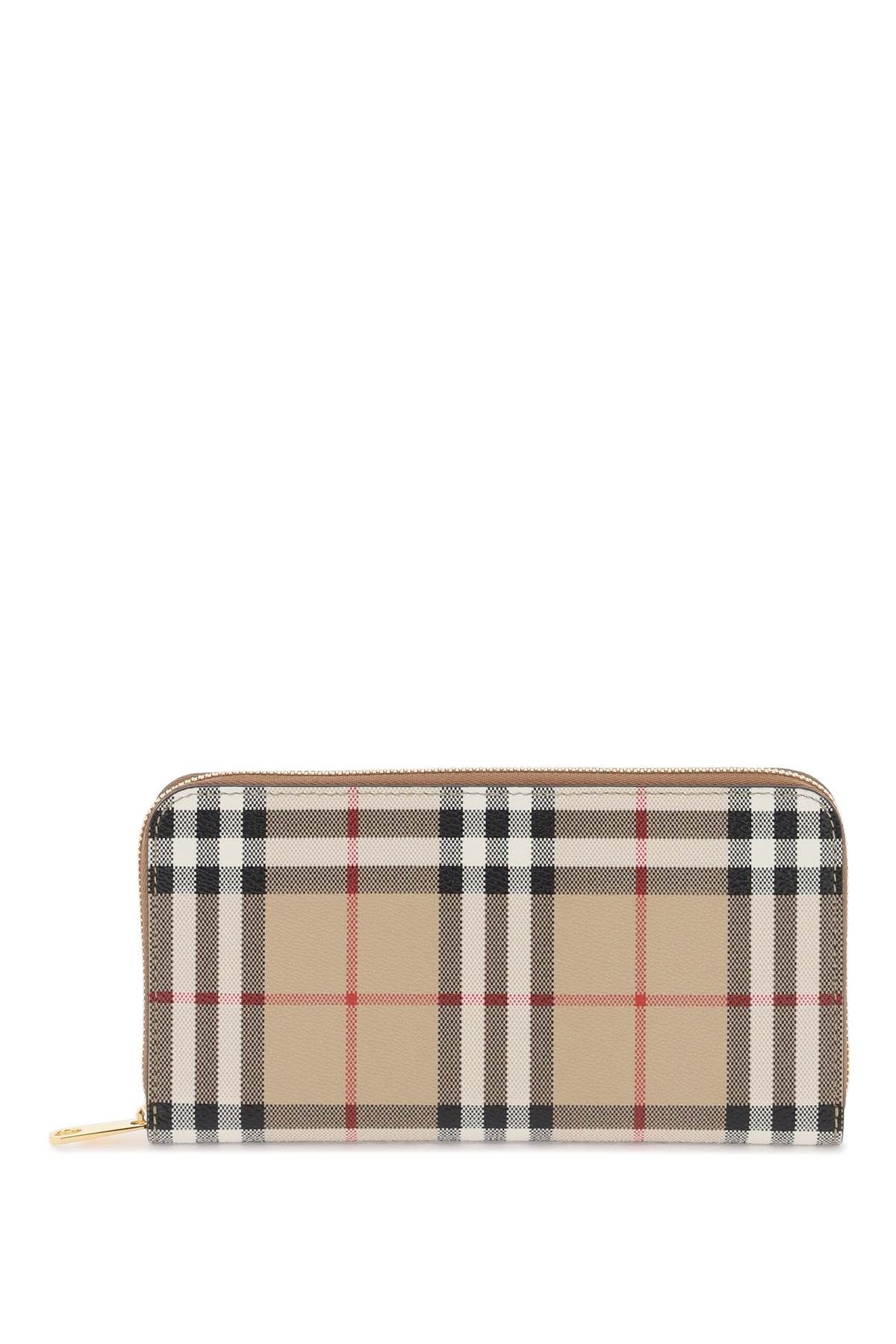 Burberry BURBERRY large zip-around check wallet