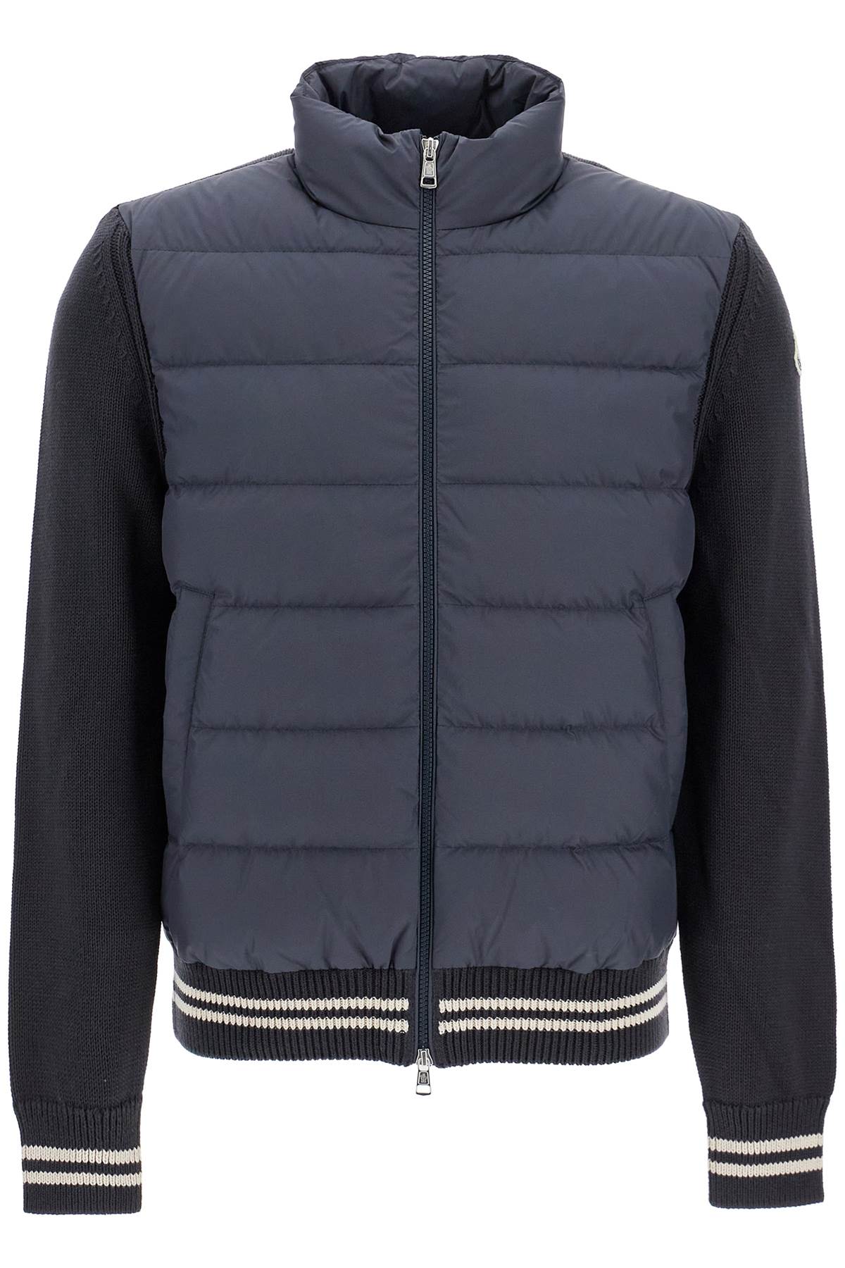 Moncler MONCLER hybrid cotton and feather cardigan