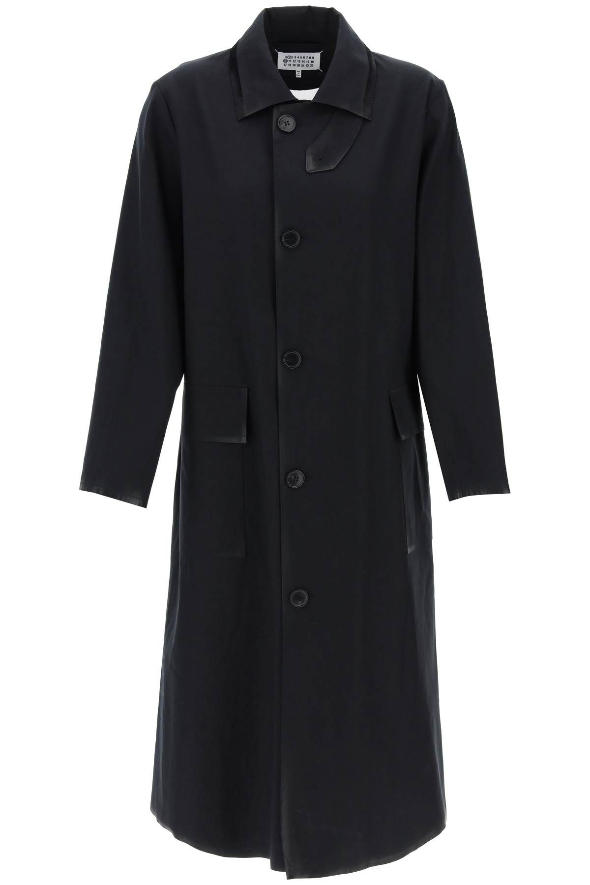 Maison Margiela MAISON MARGIELA cotton coat with laminated trim details