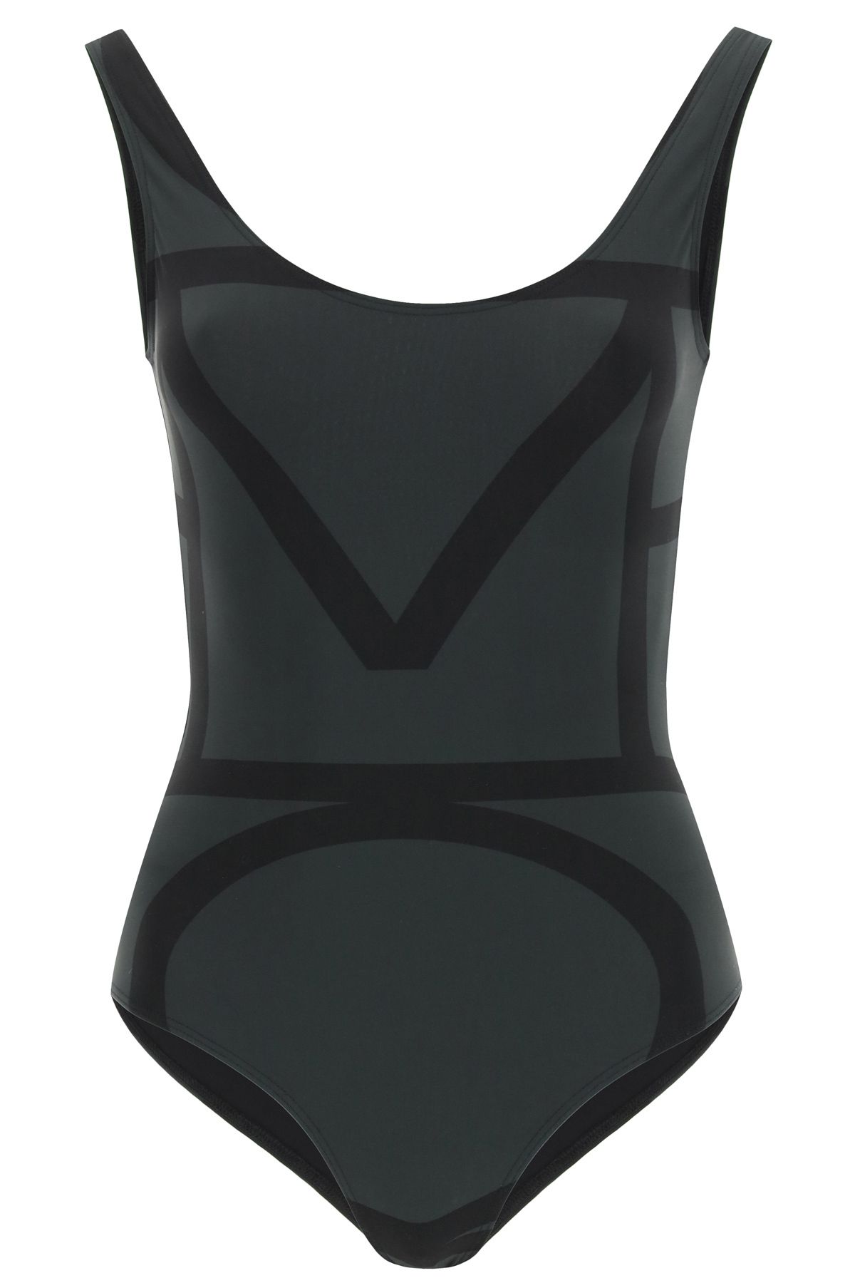 Toteme TOTEME one piece monogram swimsuit