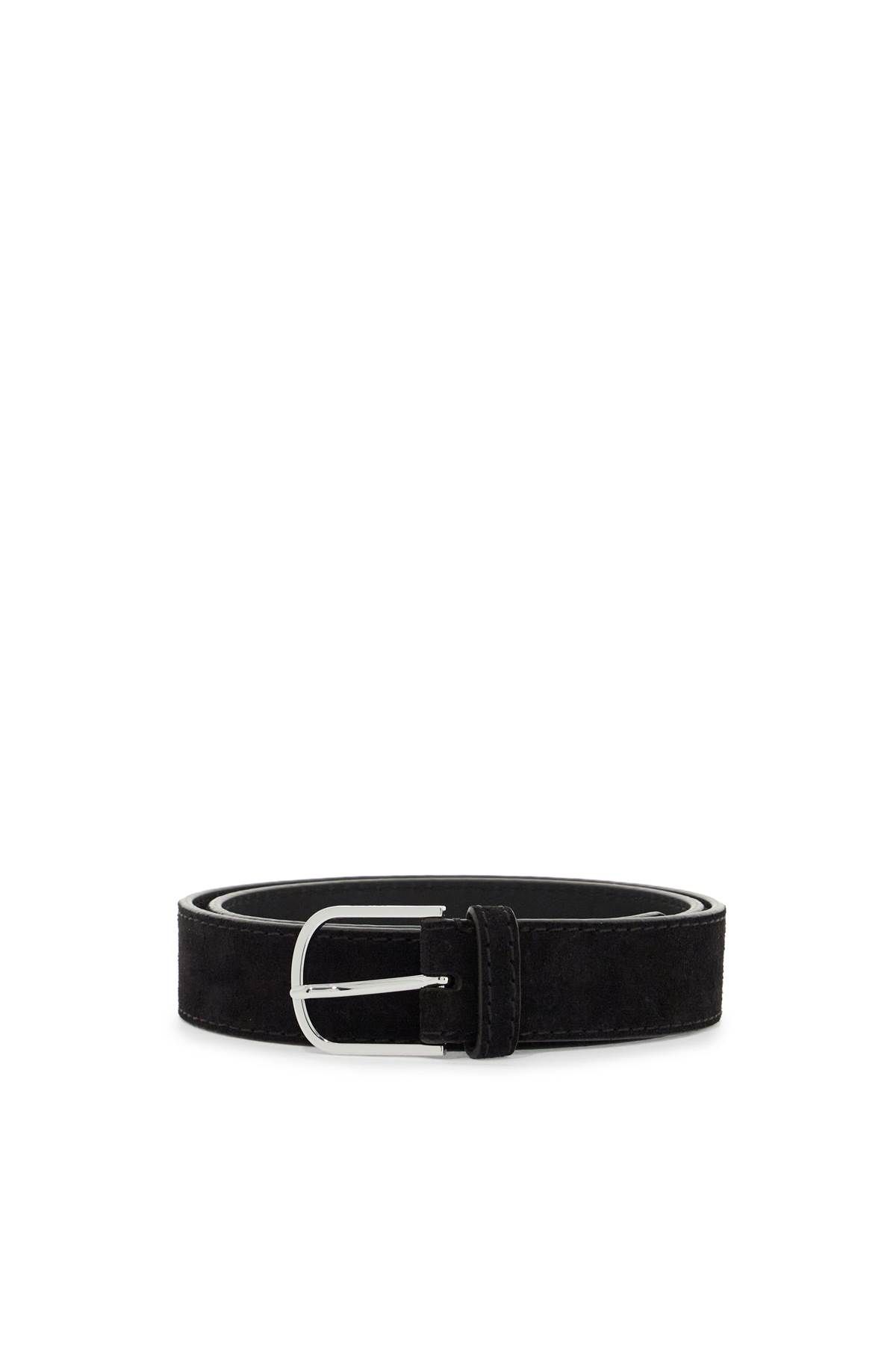 Toteme TOTEME wide suede leather belt with large buckle