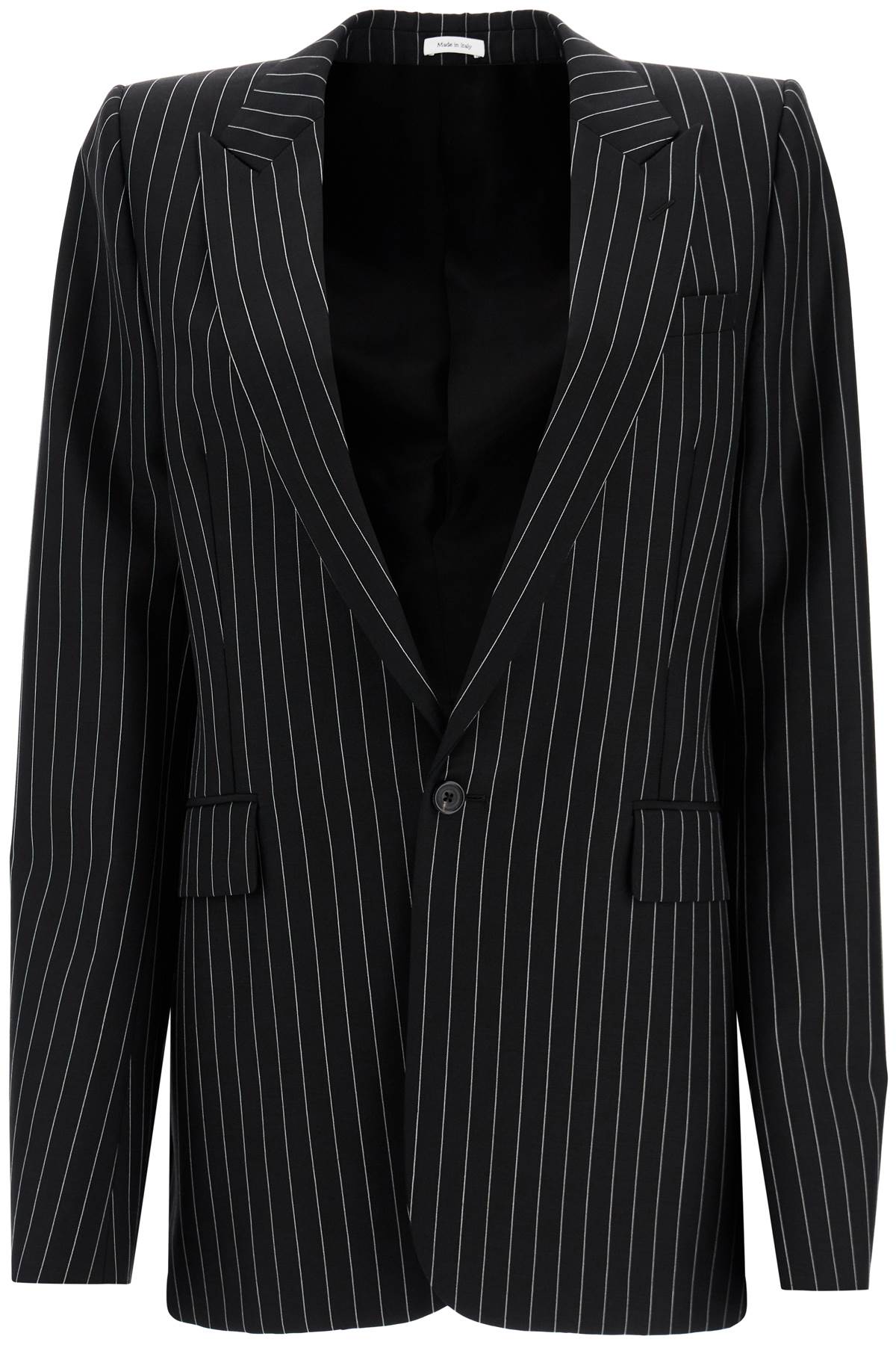 Alexander McQueen ALEXANDER MCQUEEN "striped jacket with voluminous