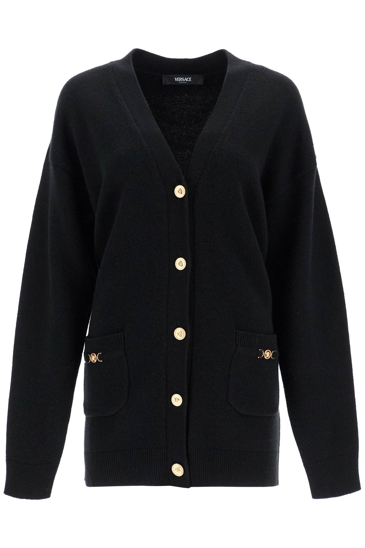 Versace VERSACE boxy wool and cashmere cardigan