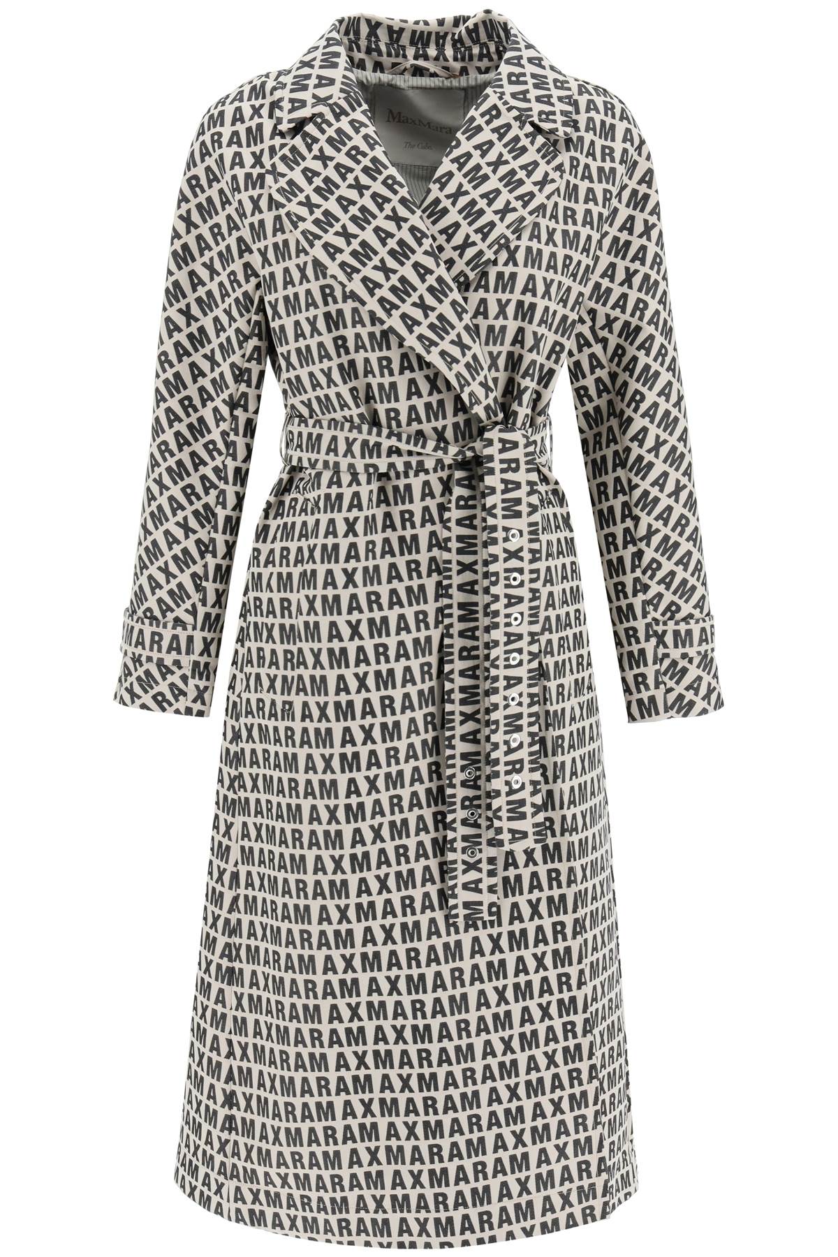 MAX MARA THE CUBE MAX MARA THE CUBE long jacquard trench coat with all-over logo