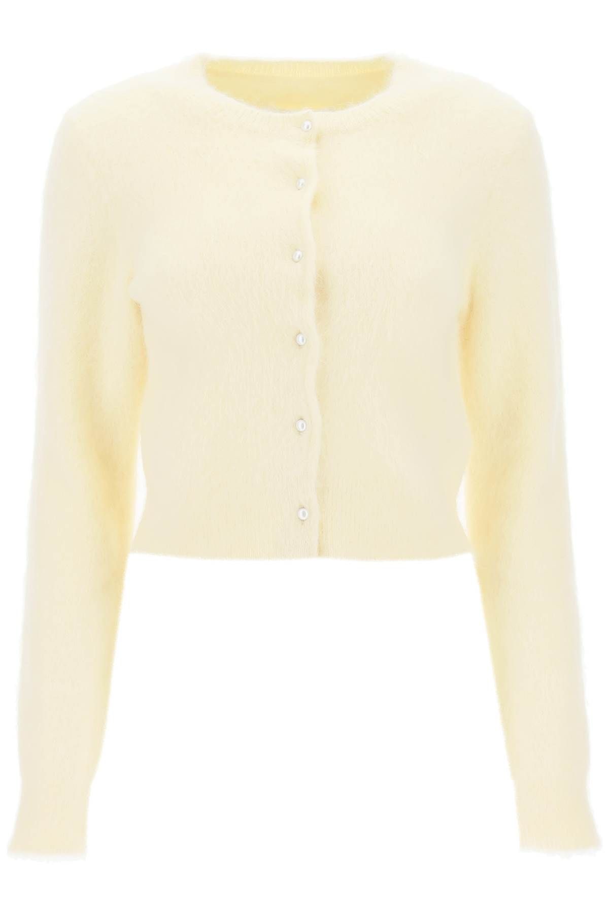 Maison Margiela MAISON MARGIELA angora crew neck cardigan