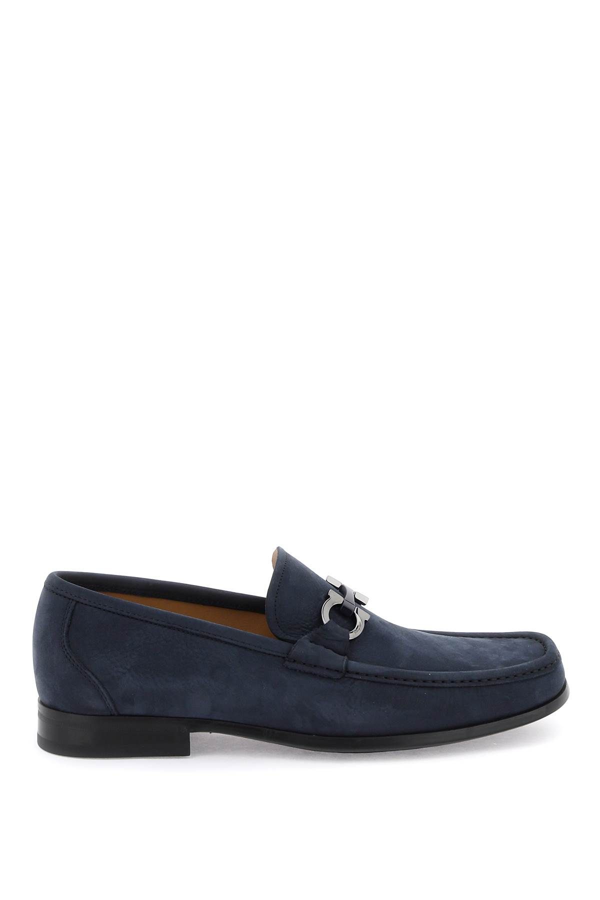 Ferragamo FERRAGAMO nabuk gancini loafers