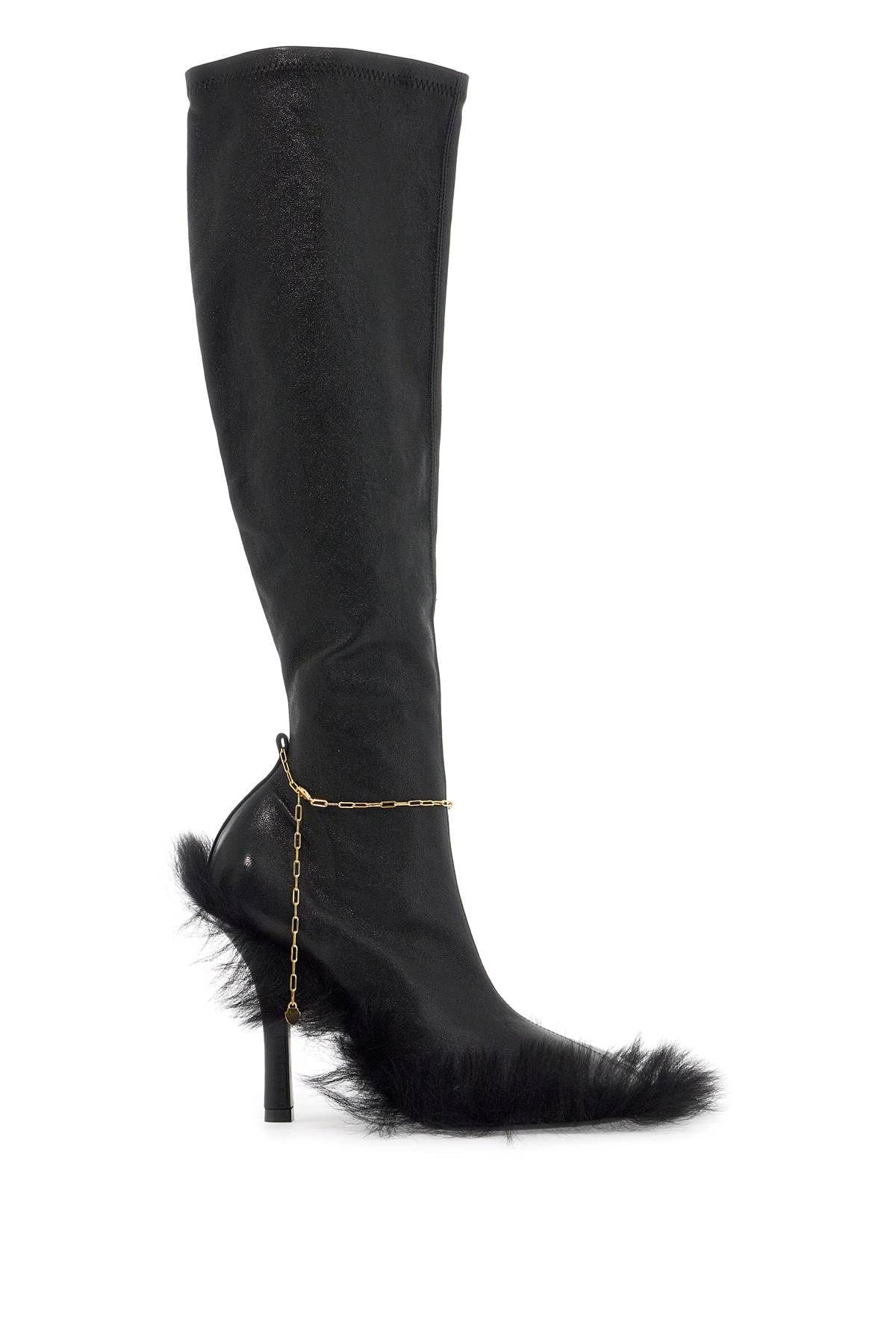 Burberry BURBERRY slinky leather high legging boots