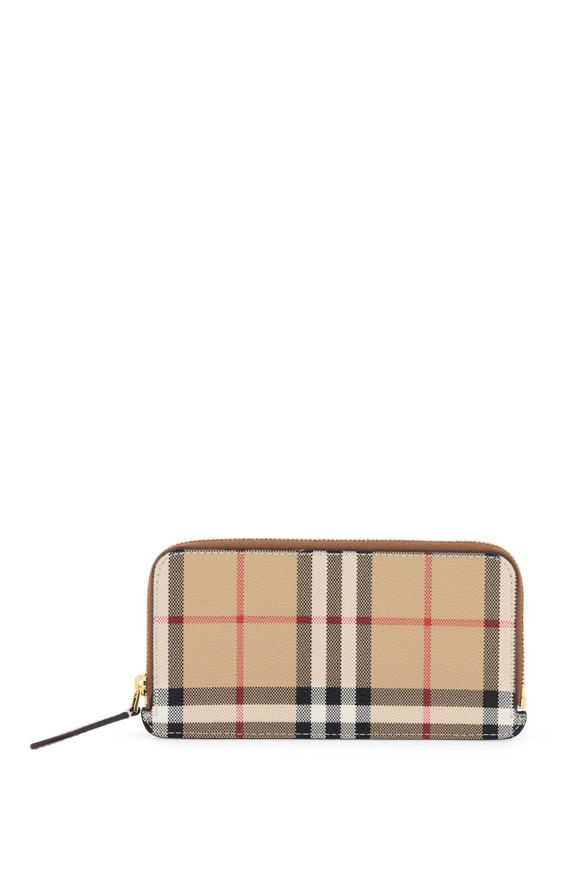 Burberry BURBERRY check faux leather wallet