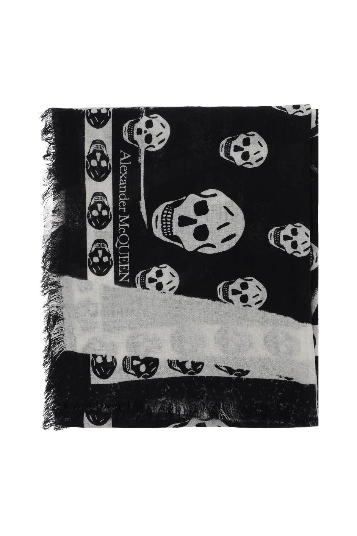 Alexander McQueen ALEXANDER MCQUEEN slashed skull scarf