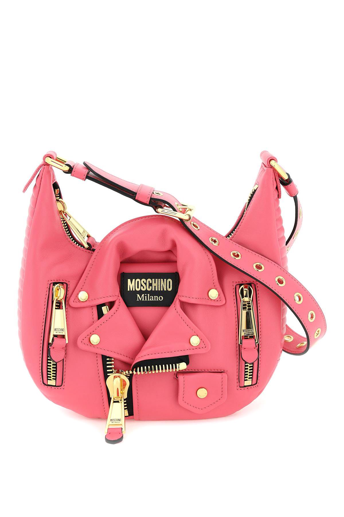 Moschino MOSCHINO nappa leather biker shoulder bag