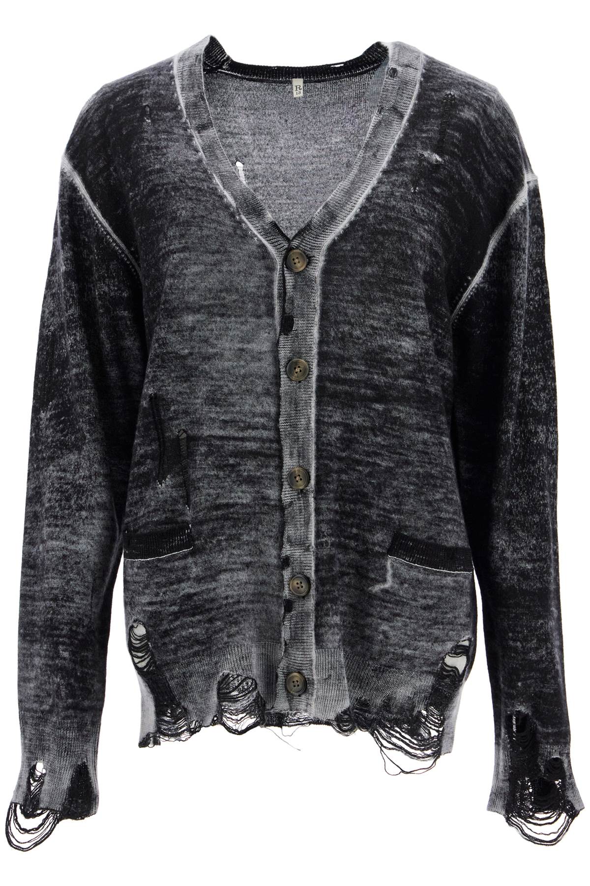 R13 R13 distressed detail cardigan with