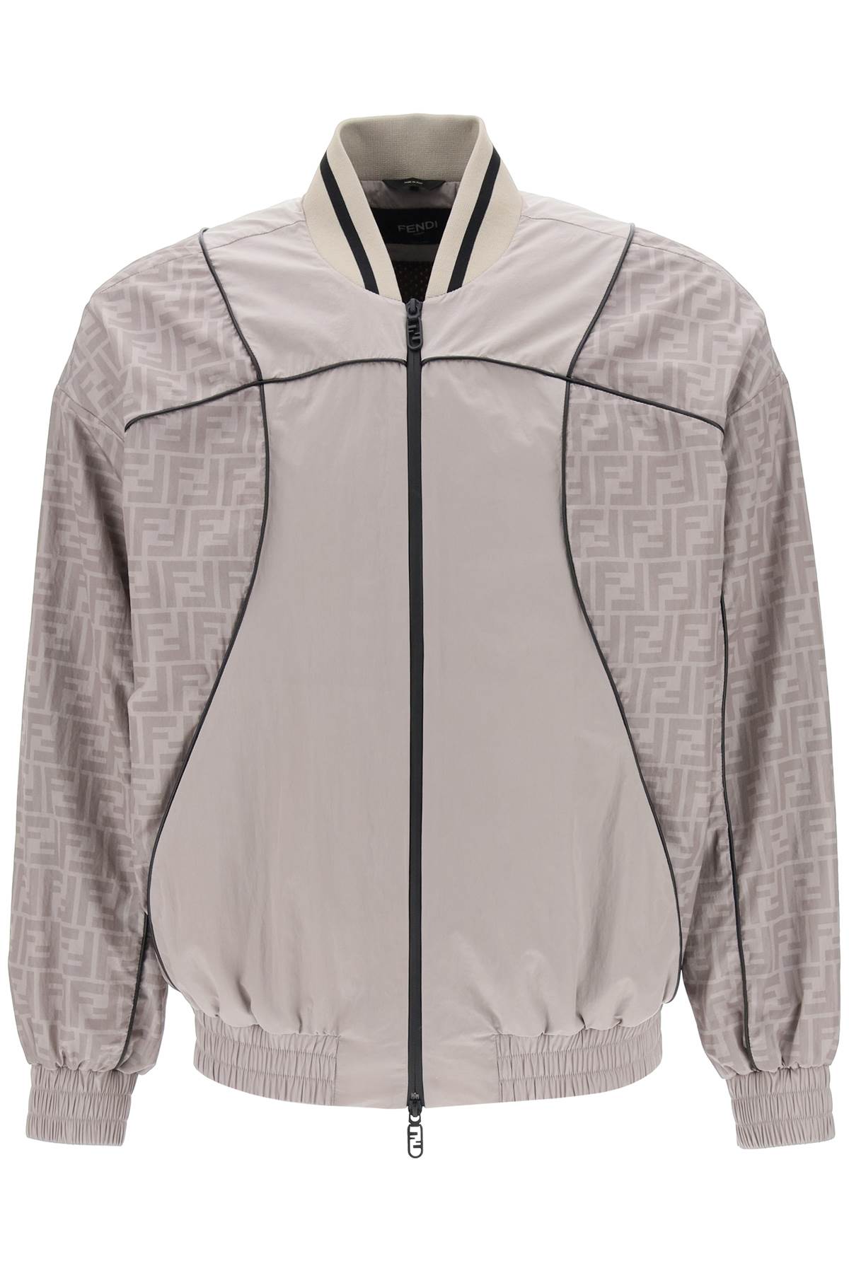 FENDI FENDI windbreaker nylon bomber jacket with monogram