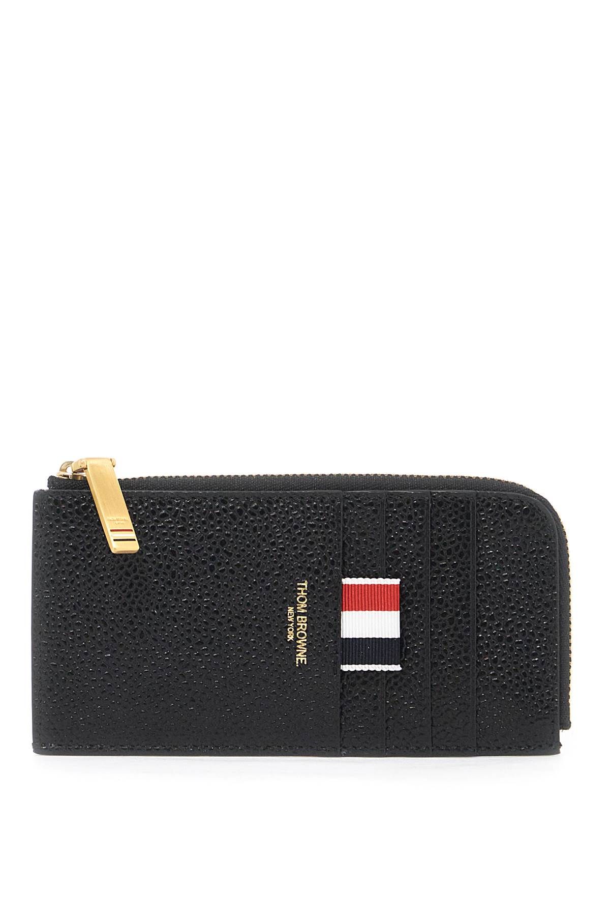 Thom Browne THOM BROWNE pebble grain leather cardholder